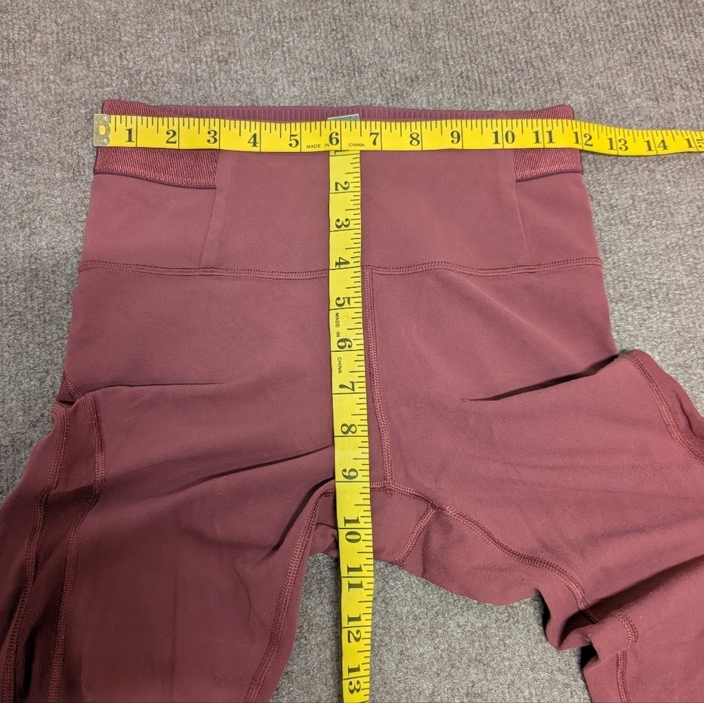 Athleta Aura Heel Tight Maple Red High Waisted Pants Powervita Women's XS - Picture 10 of 11